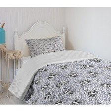 Skull Crossbones Wild Bedspread Set