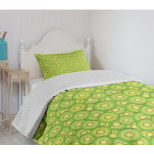 Exotic Fruit Slices Pattern Bedspread Set