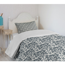 Skull in Flora Bedspread Set