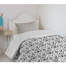 Baroque Curly Motif Bedspread Set