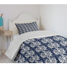 Classic Botanical Motif Bedspread Set