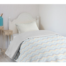 Chevron Abstract Curves Art Bedspread Set