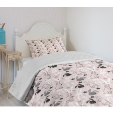 Bunnies Doodle Bedspread Set