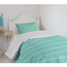 Striped Round Polka Dot Bedspread Set