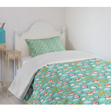 Happy Noel Penguins Gifts Bedspread Set