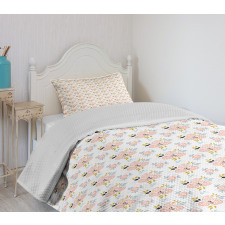 Simple Abstract Floral Art Bedspread Set