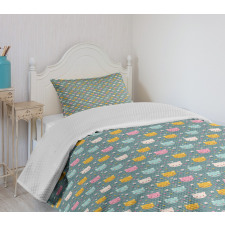 Smiling Cartoon Mice Bedspread Set