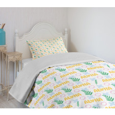 Aloha Colorful Exotic Summer Bedspread Set