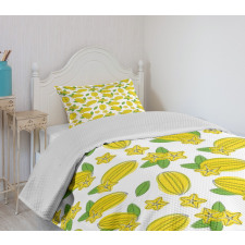 Carambola Star Fruit Exotic Bedspread Set