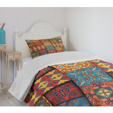 Azulejo Tile Squares Art Bedspread Set