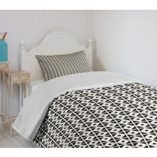 Monochrome Abstract Squares Bedspread Set