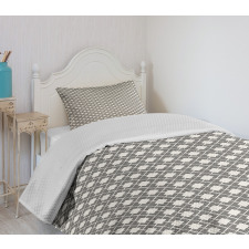 Lines Squares Lattice Art Bedspread Set