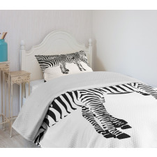 Wild Zebras Bedspread Set