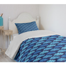 Monochrome Clouds and Rain Bedspread Set