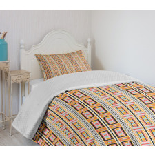 Colorful Kente Pattern Bedspread Set