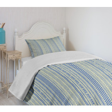 Vertical Chevrons and Strips Bedspread Set