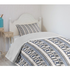 Tribal Traditional Shapes Bedspread Set