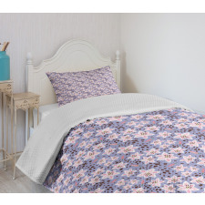 Exotic Flower Petals and Buds Bedspread Set