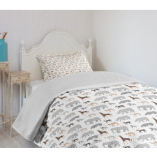 Cartoon Fauna Bedspread Set