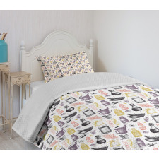 Floral Perfume Ingredients Bedspread Set