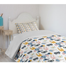 Doodle Design Animals Bedspread Set