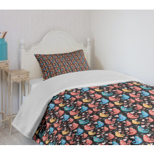 Abstract Reptiles Love Bedspread Set