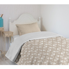 Abstract Neutral Triangle Bedspread Set