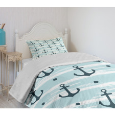 Pattern with Anchors Bedspread Set