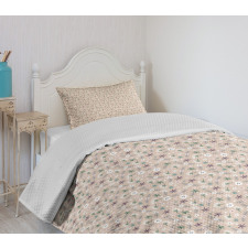 Pastel Flourish Daisy Doodle Bedspread Set