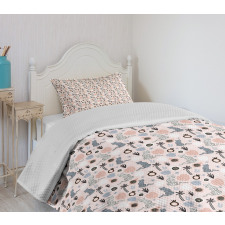 Leopards Pomegranate Palms Bedspread Set