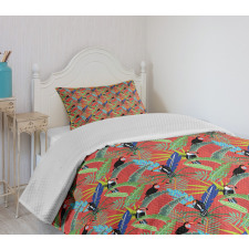 Tropical Birds Rainforest Bedspread Set