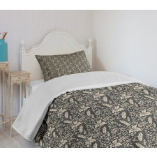 Nostalgic Herbal Shabby Bedspread Set