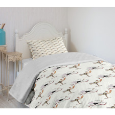 Quirky Colorful Characters Bedspread Set