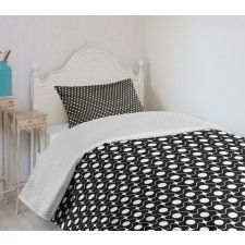 Monochrome and Geometric Bedspread Set