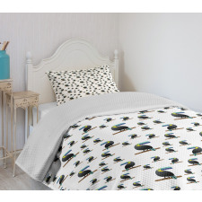 Tropical Toucan Bird Art Bedspread Set