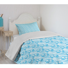 Cool Exotic Summer Palms Bedspread Set