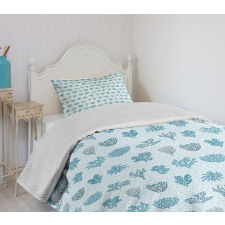 Ocean Corals and Plants Bedspread Set