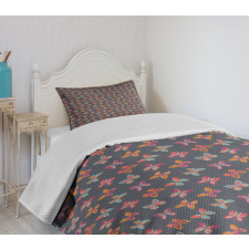 Cheerful and Vivid Moths Bedspread Set