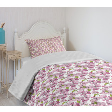 Cartoon Apple Blossom Bedspread Set