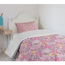 Abstract Garden Blossom Bedspread Set