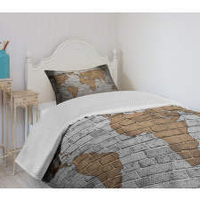 Countries Continents Bedspread Set