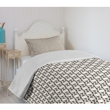 Modern Abstract Minimal Grid Bedspread Set