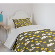 Flowers and Avian Bedspread Set