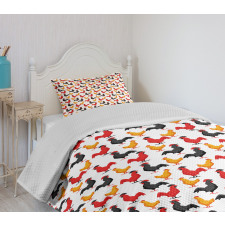 Farm Animal Bird Pattern Bedspread Set