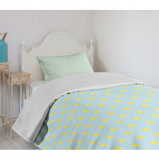 Simple Tiny Chickens Bedspread Set