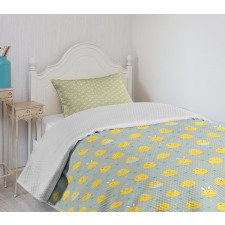 Cartoon Baby Chicken Bedspread Set