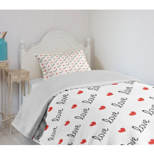 Love Valentines Day Bedspread Set