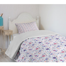 Planets Celestial Items Bedspread Set