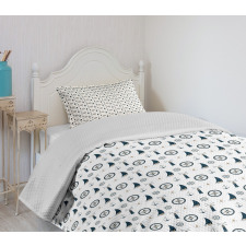 Anchor Sailboat Compass Bedspread Set