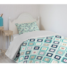 Dots Rhombus Diamond Bedspread Set